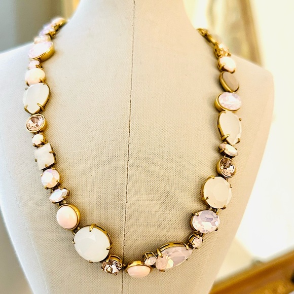 🔥 Rare Vintage JCrew Brûlée Iridescent Statement Necklace - Picture 11 of 15